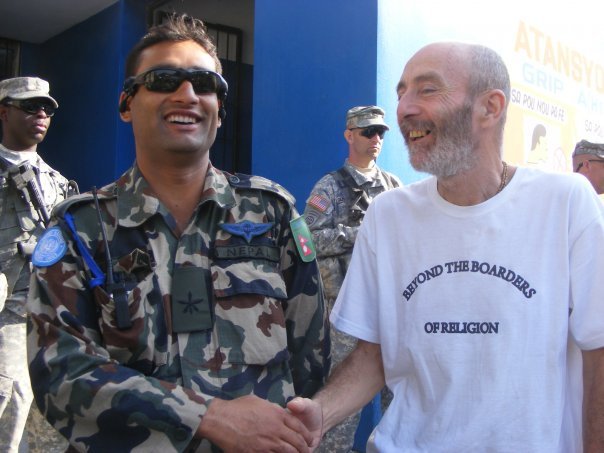 Gaura Purusha Prabhu with the local Commander Gaura Purusha Prabhu with the local Commander